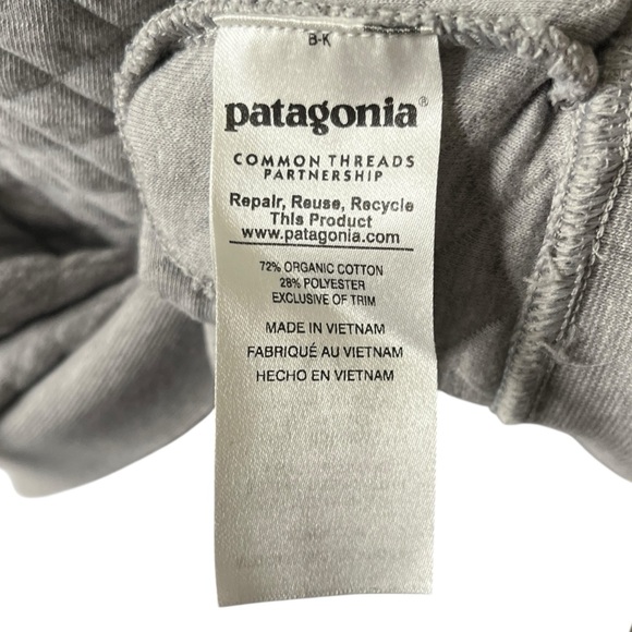 Patagonia Gray Organic Cotton Snap-T Pullover Quilted Outdoor Size Medium M - Picture 6 of 13